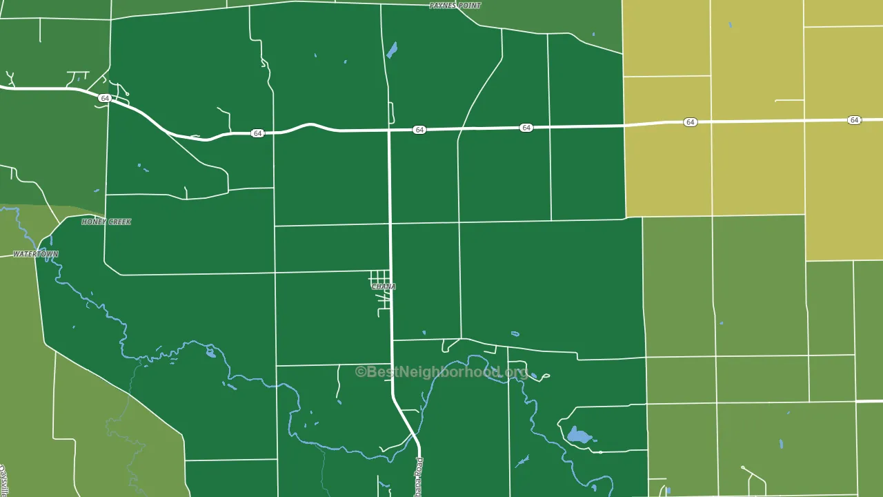 61015, IL block-group voter-turnout map