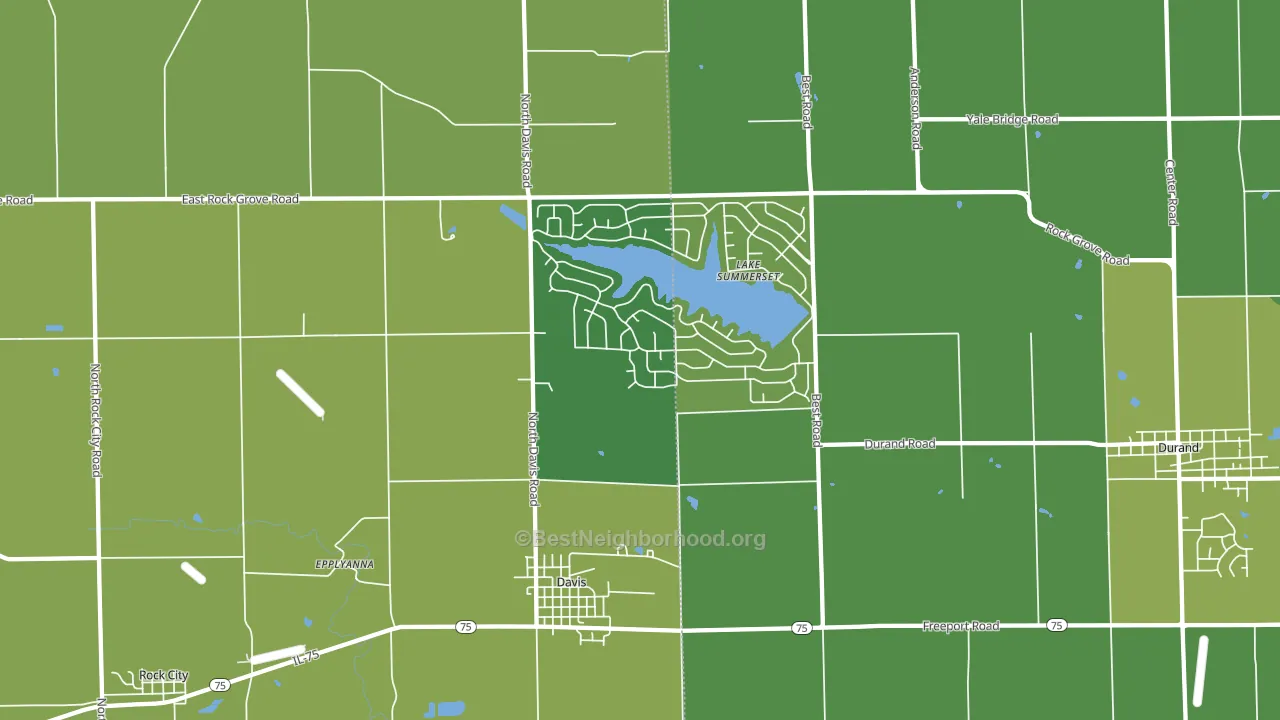61019, IL block-group voter-turnout map