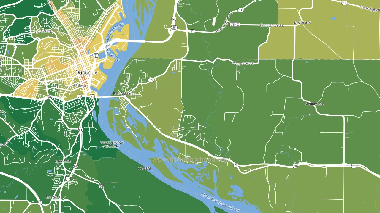 61025, IL block-group voter-turnout map
