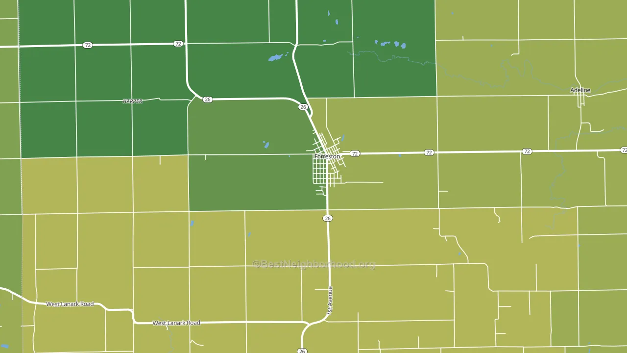 61030, IL block-group voter-turnout map