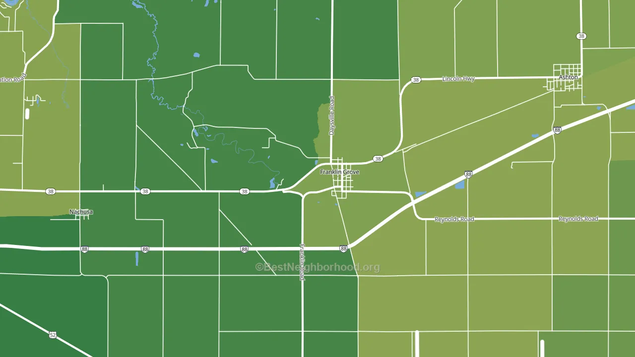 61031, IL block-group voter-turnout map