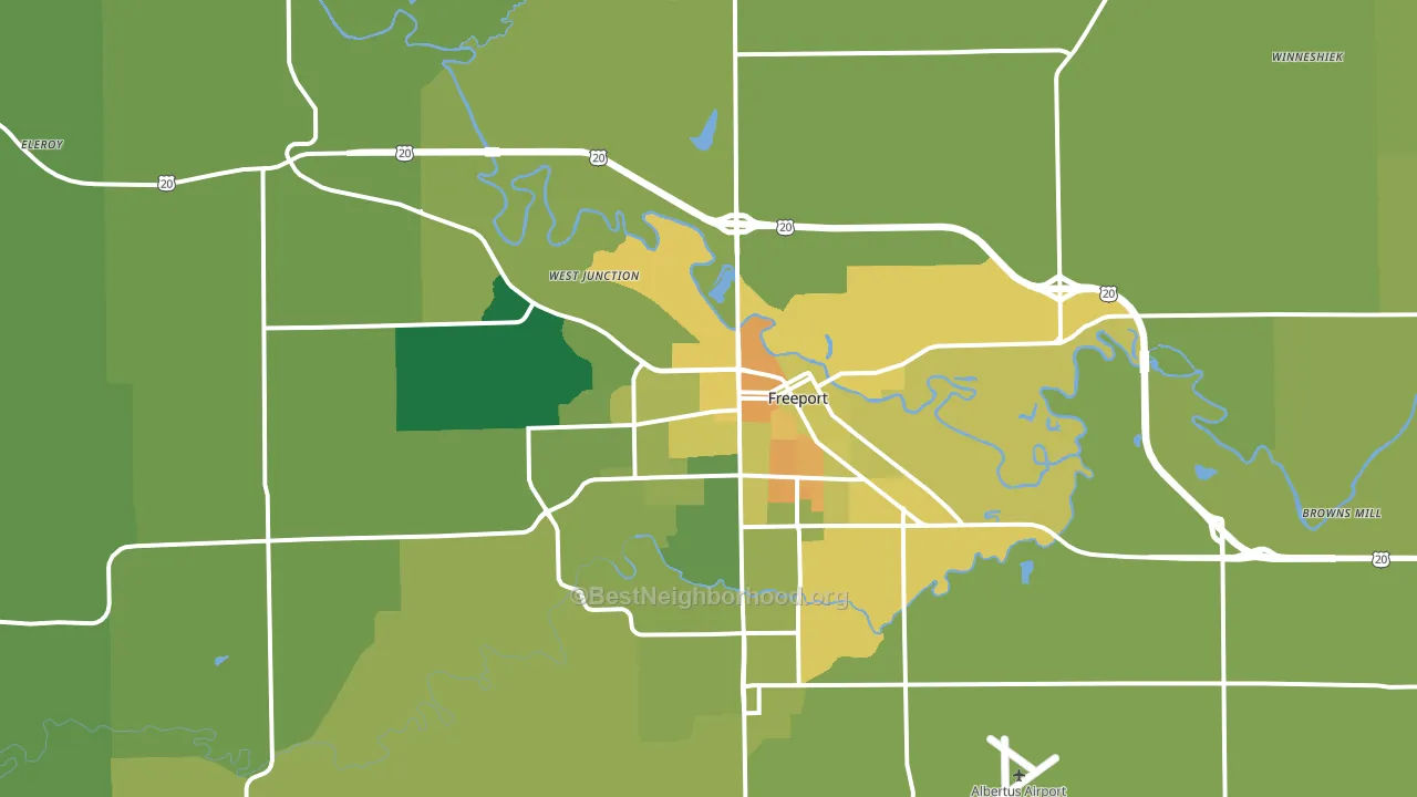 61032, IL block-group voter-turnout map