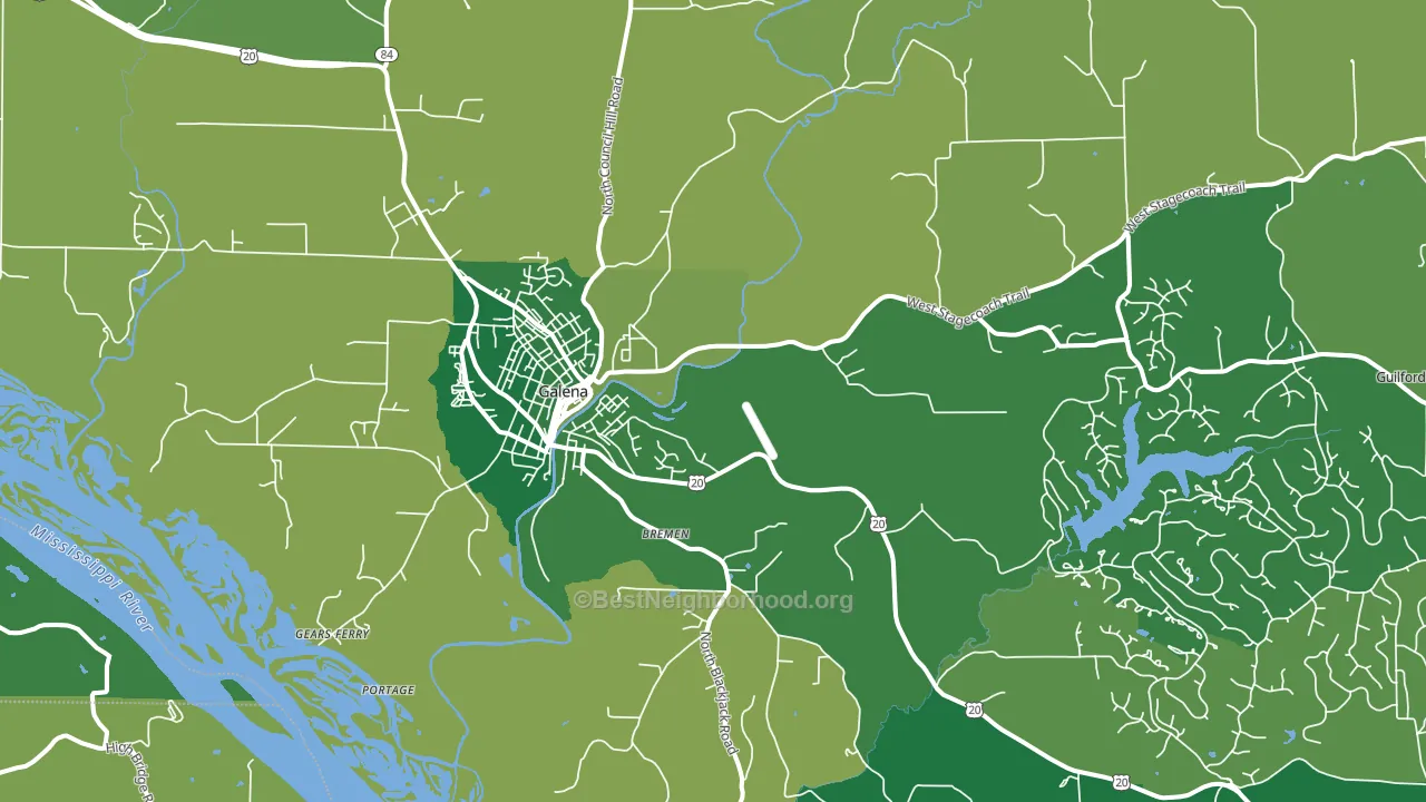 61036, IL block-group voter-turnout map