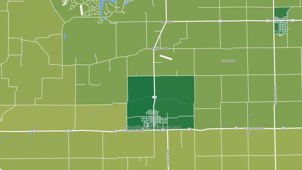 61046, IL block-group voter-turnout map