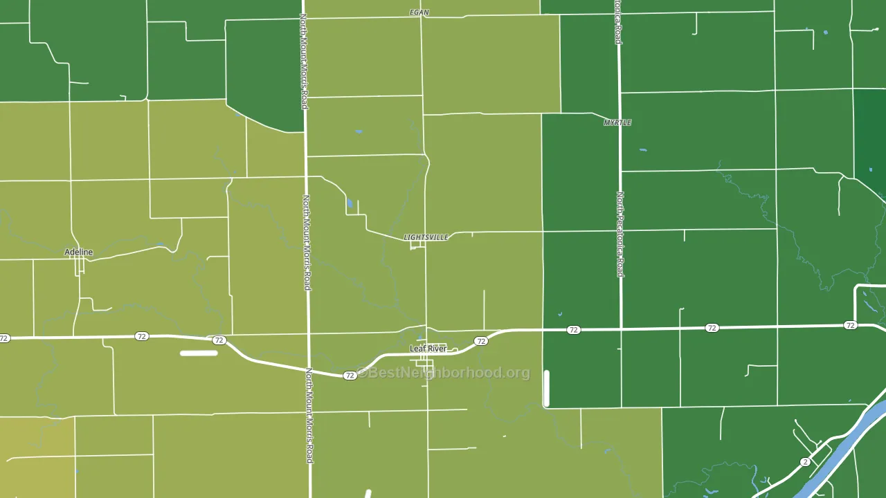 61047, IL block-group voter-turnout map