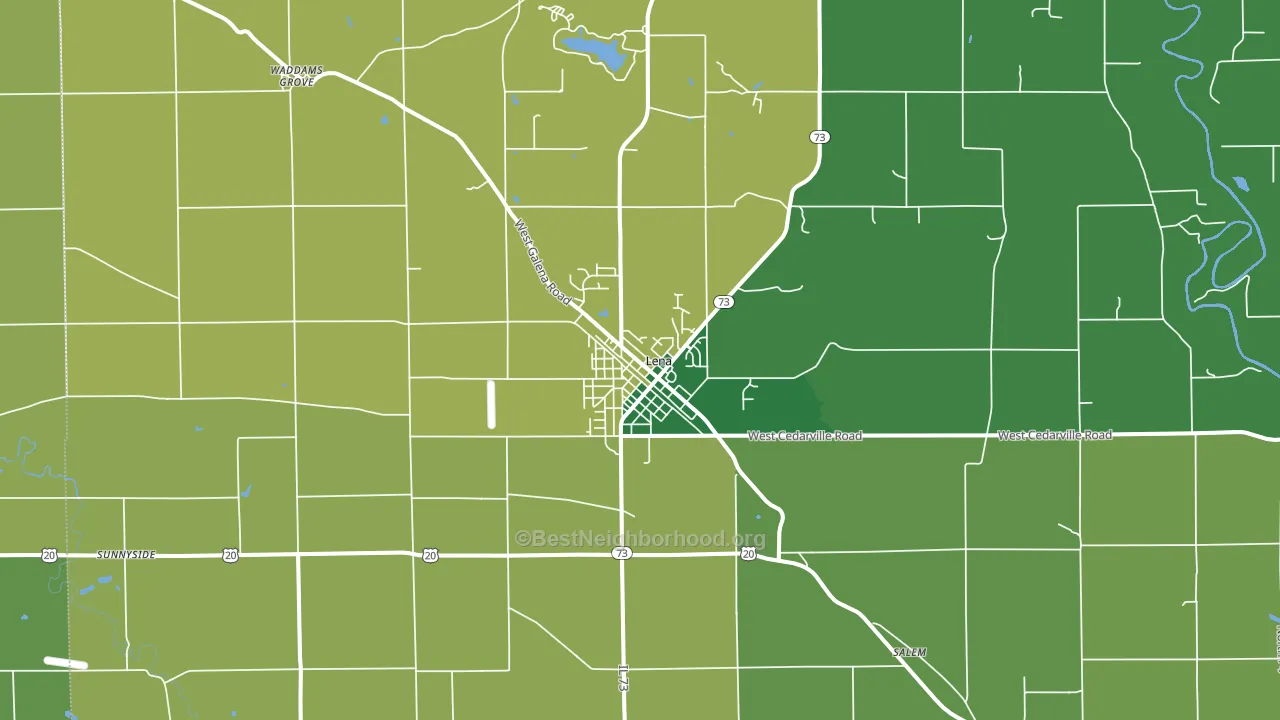 61048, IL block-group voter-turnout map