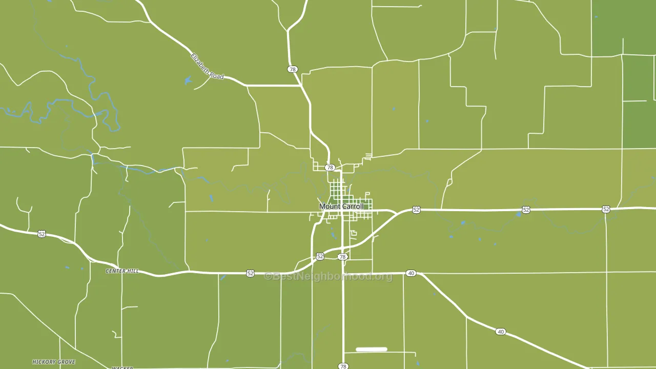 61053, IL block-group voter-turnout map