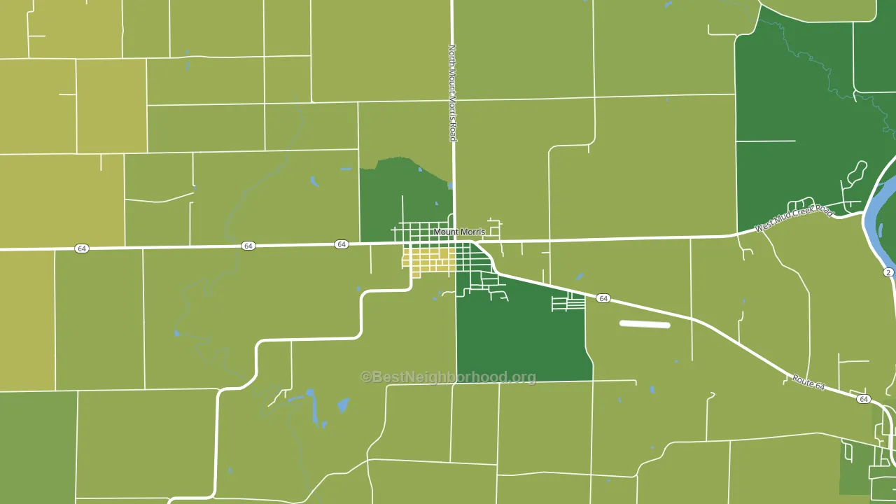 61054, IL block-group voter-turnout map