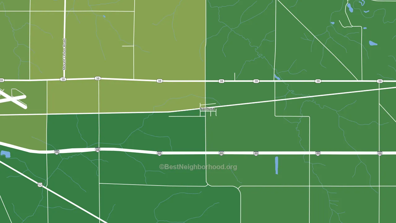 61057, IL block-group voter-turnout map