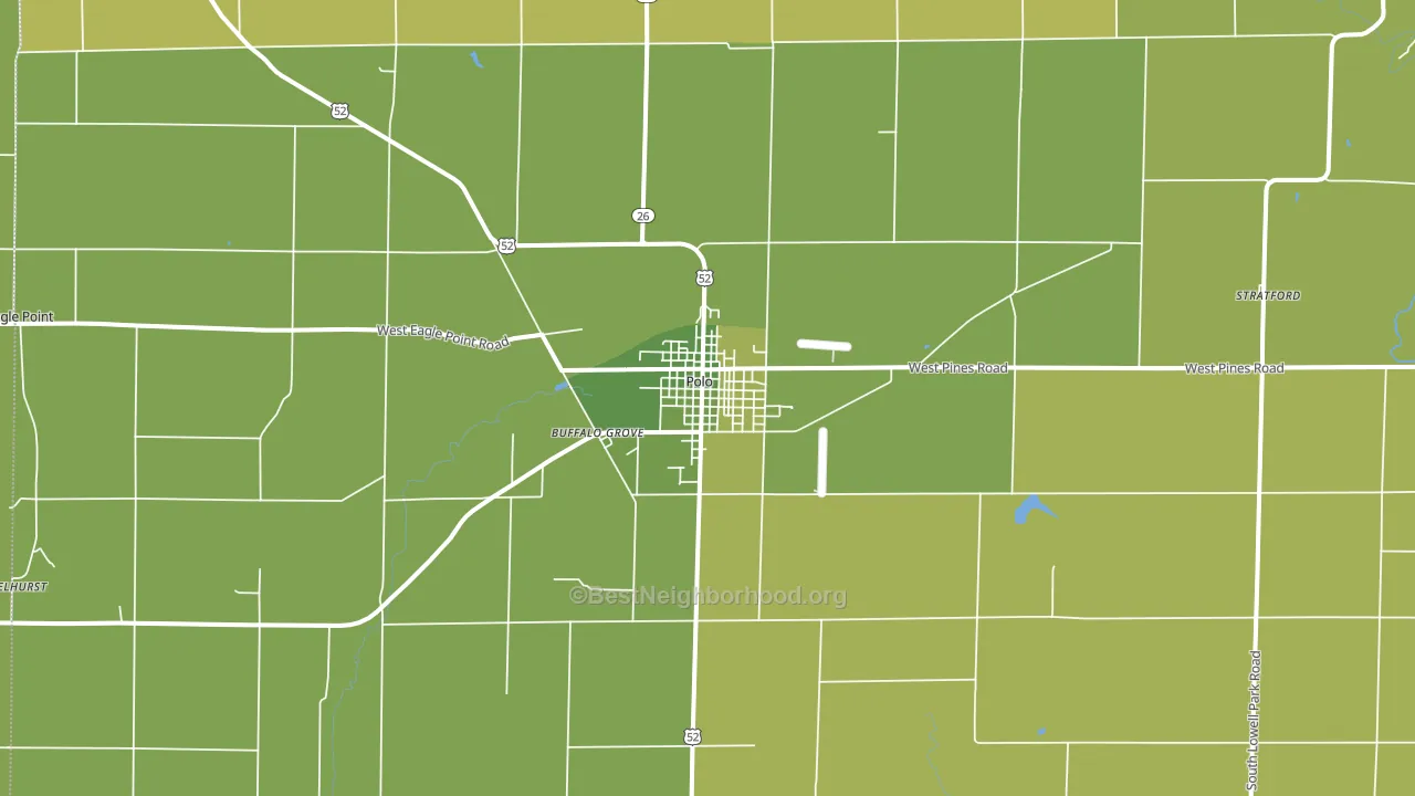 61064, IL block-group voter-turnout map