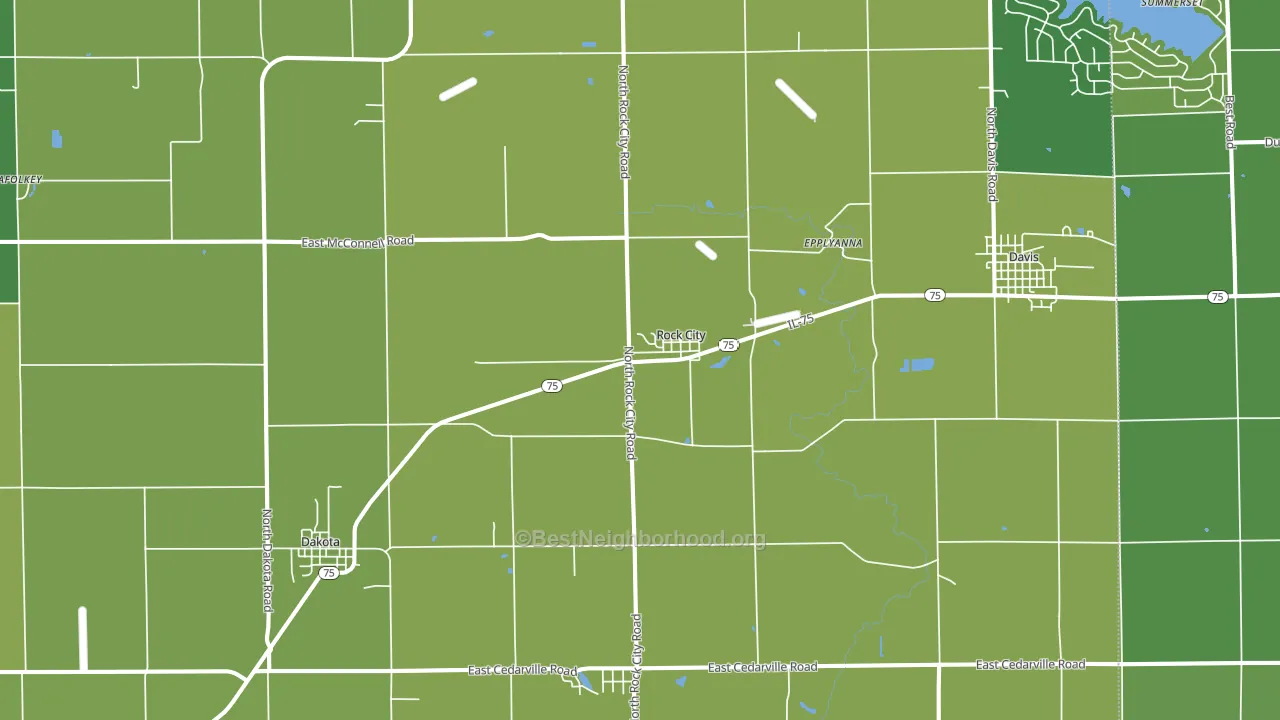 61070, IL block-group voter-turnout map