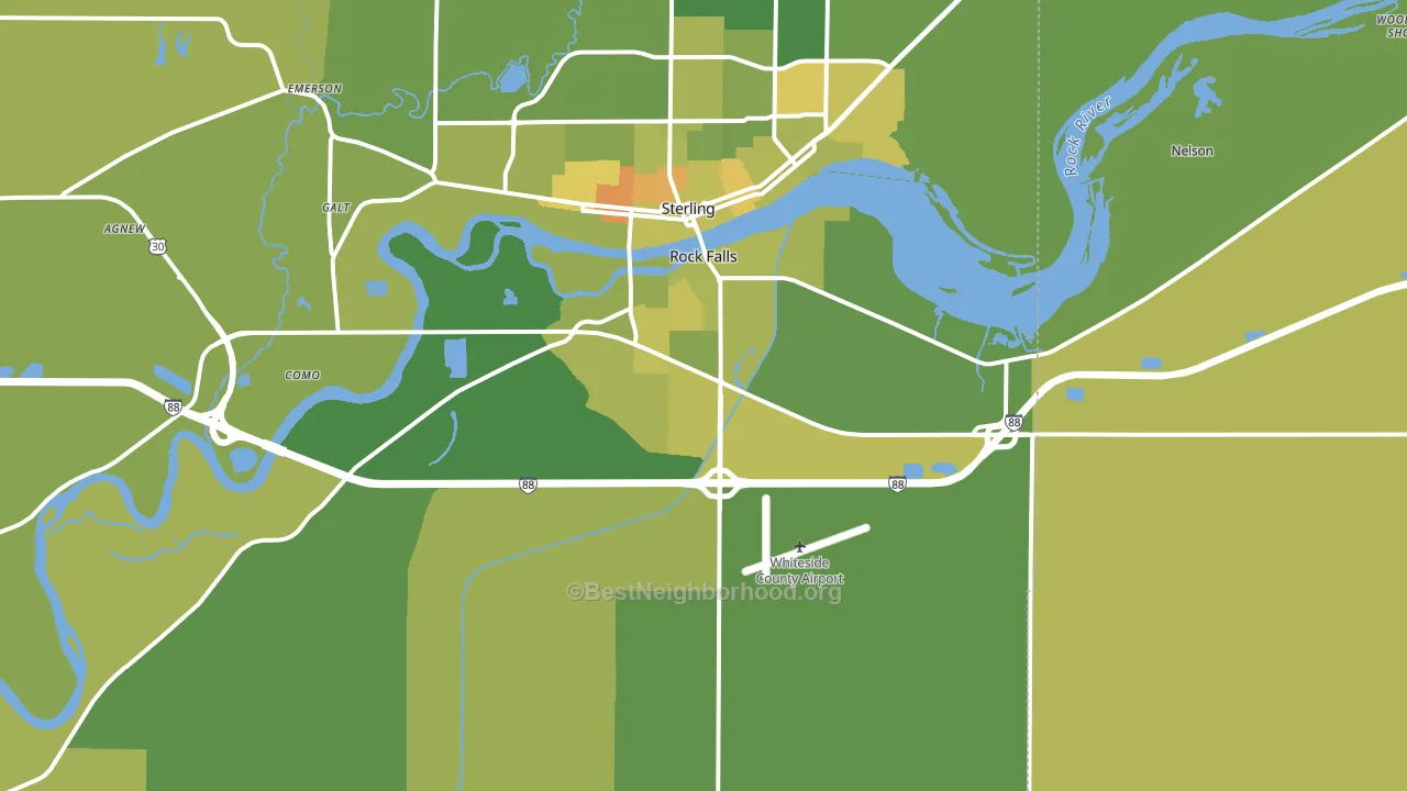 61071, IL block-group voter-turnout map
