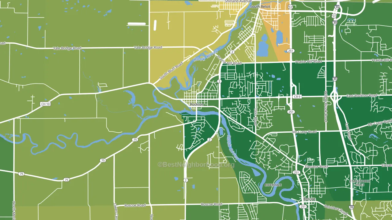 61072, IL block-group voter-turnout map