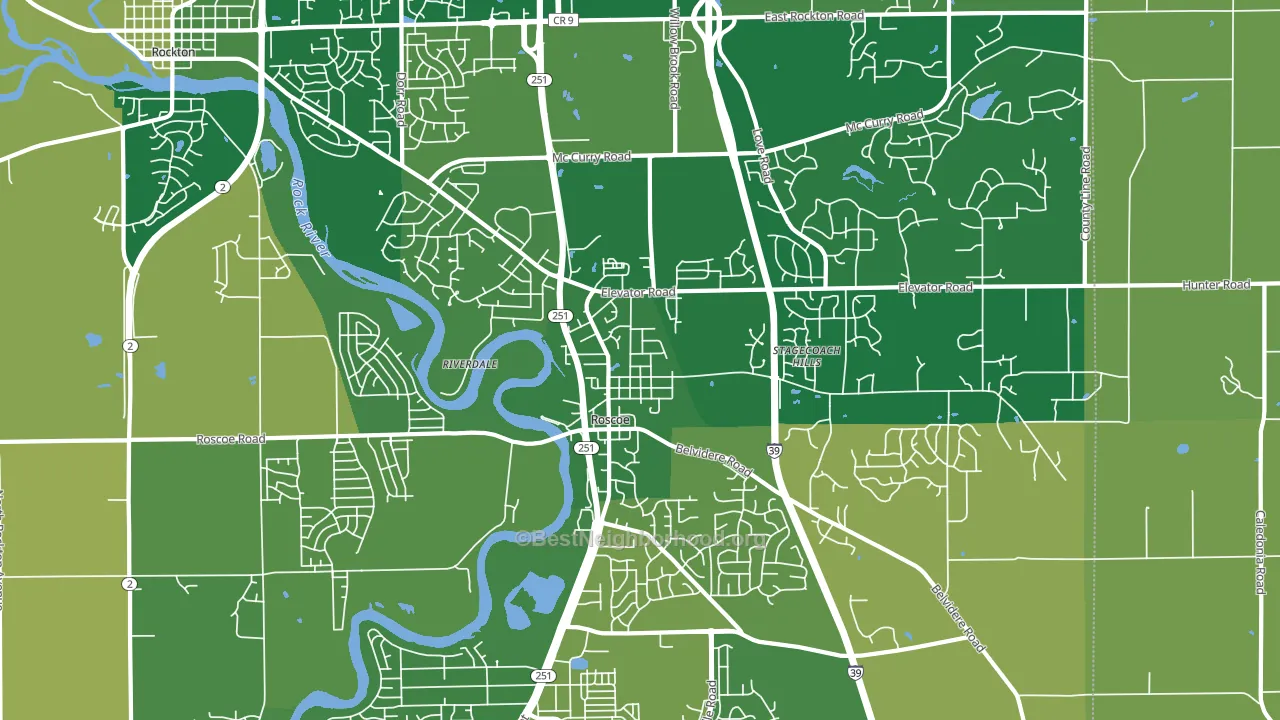 61073, IL block-group voter-turnout map
