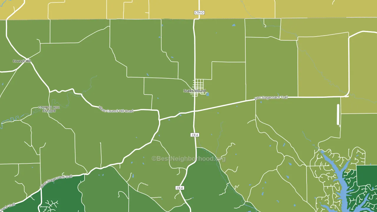 61075, IL block-group voter-turnout map