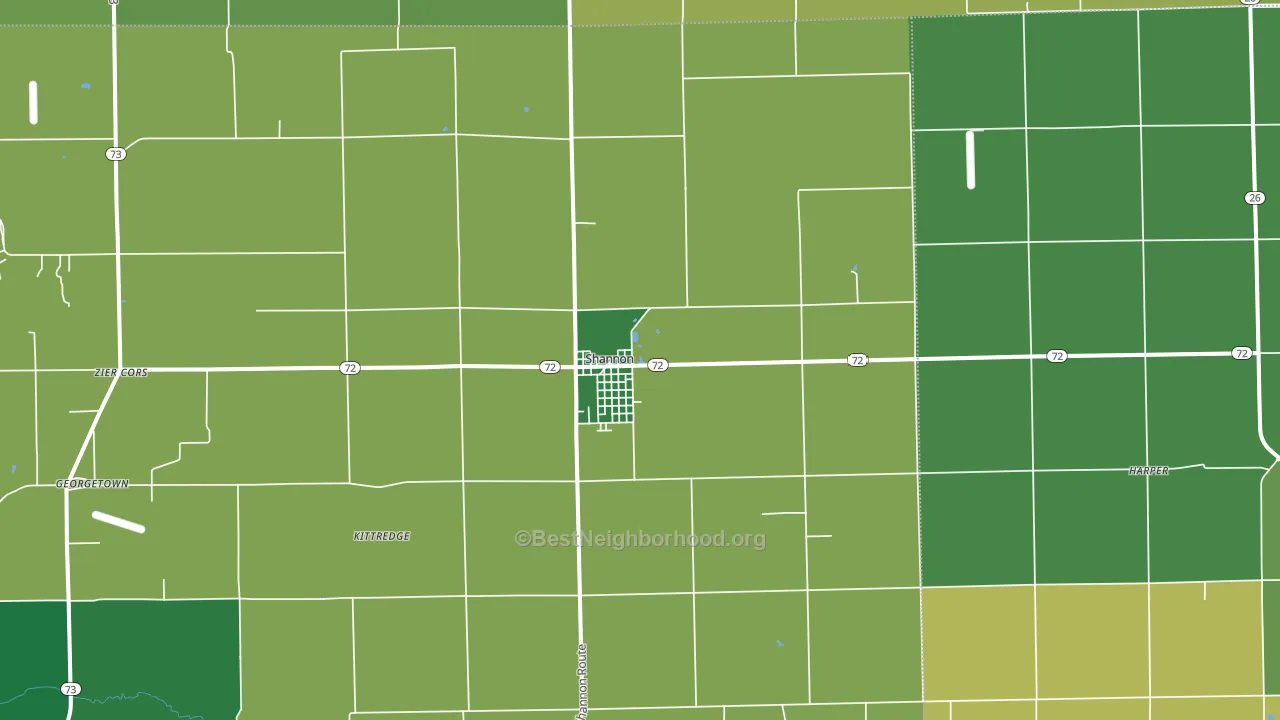 61078, IL block-group voter-turnout map