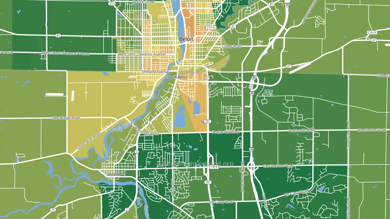 61080, IL block-group voter-turnout map