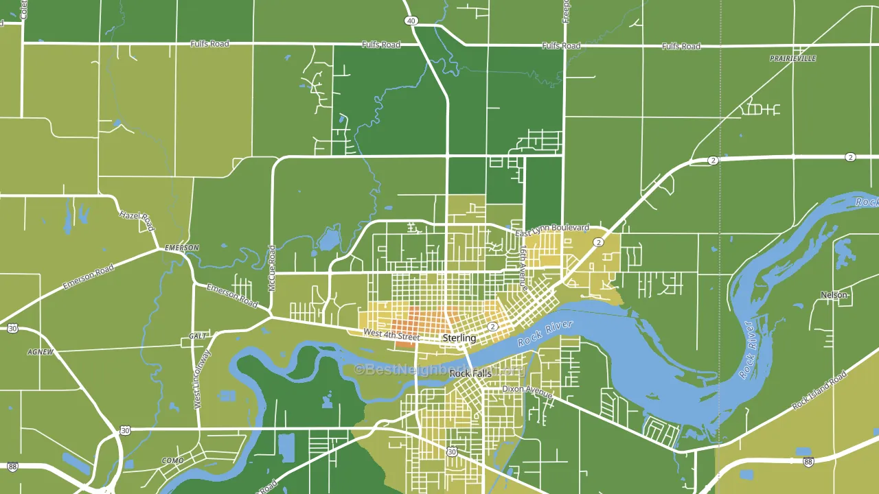 61081, IL block-group voter-turnout map