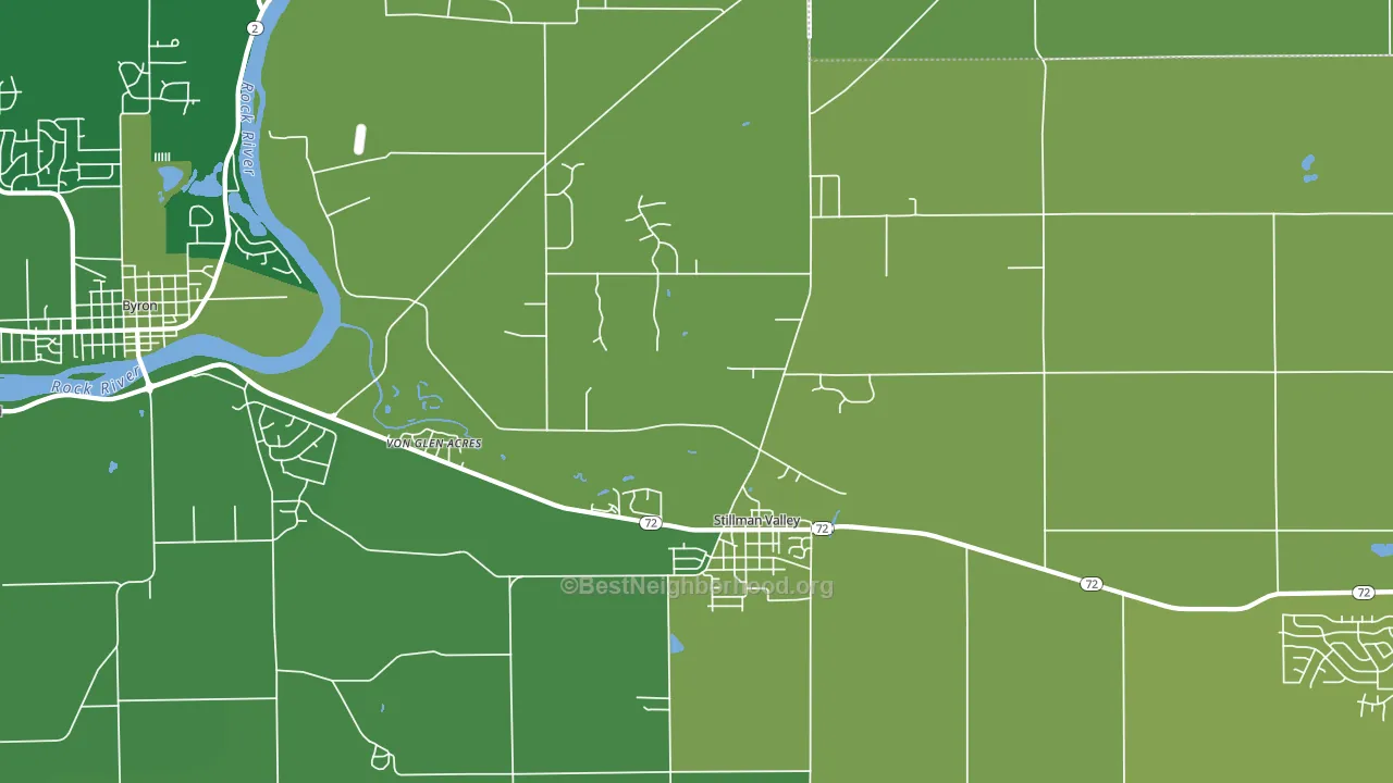 61084, IL block-group voter-turnout map