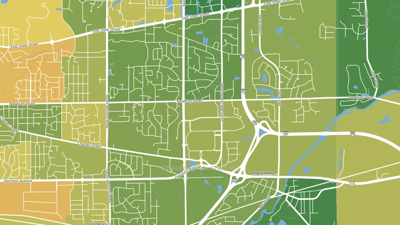 61112, IL block-group voter-turnout map