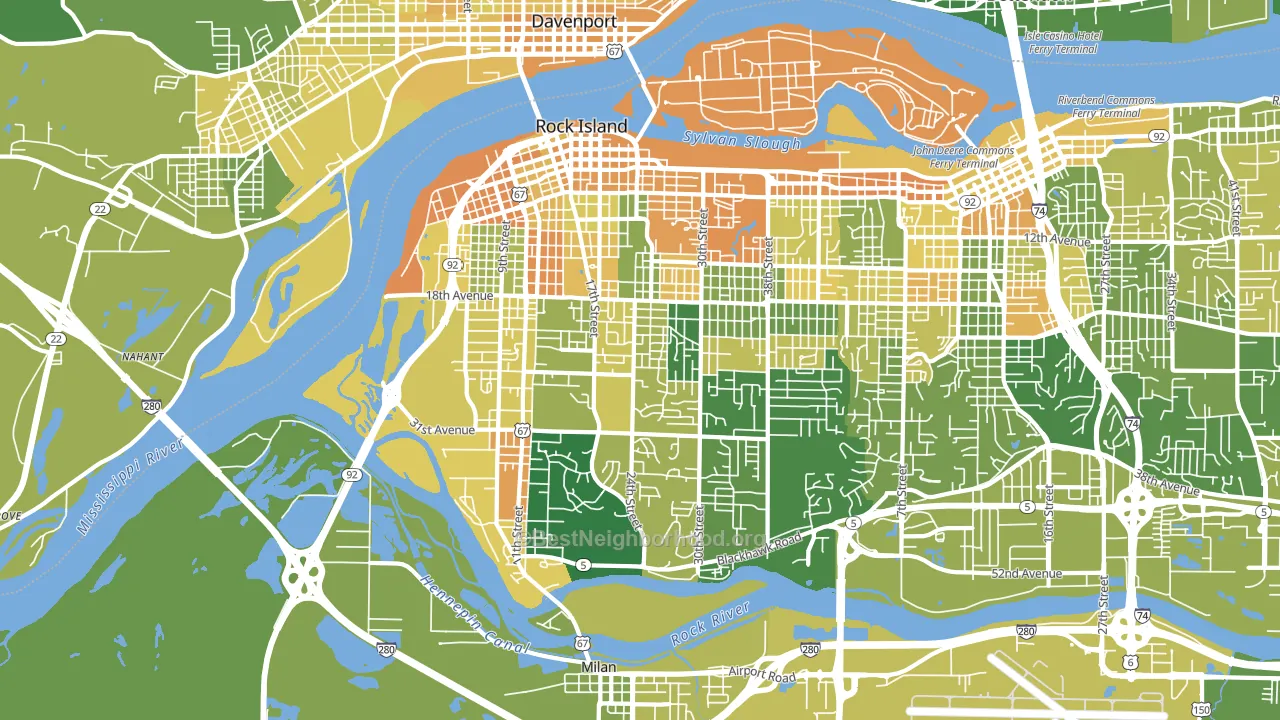 61201, IL block-group voter-turnout map
