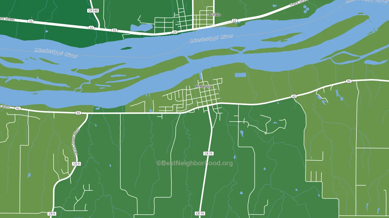 61232, IL block-group voter-turnout map