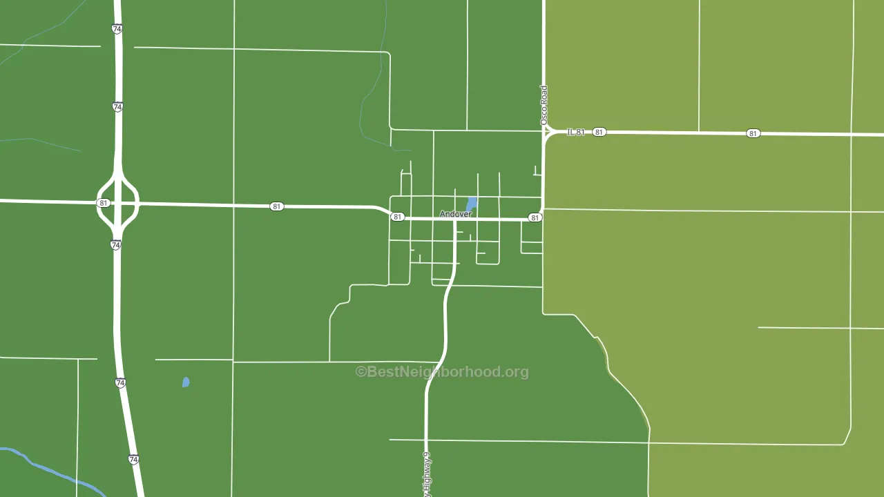 61233, IL block-group voter-turnout map