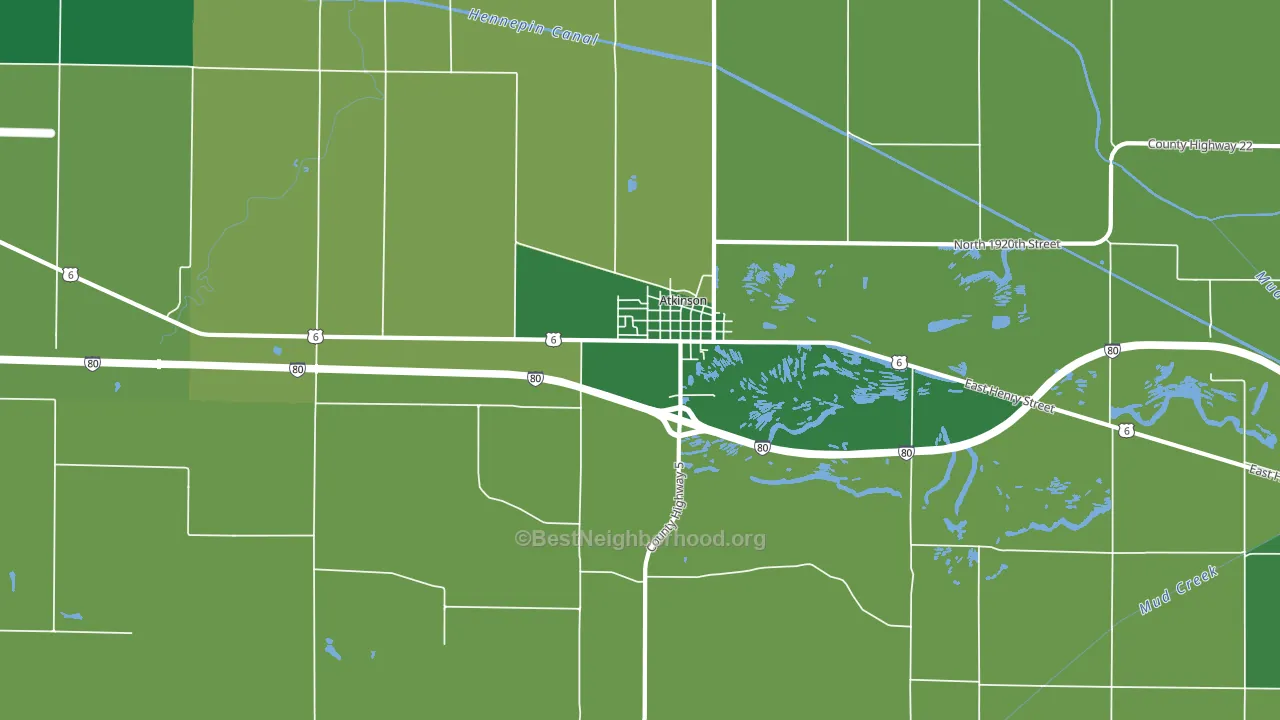 61235, IL block-group voter-turnout map
