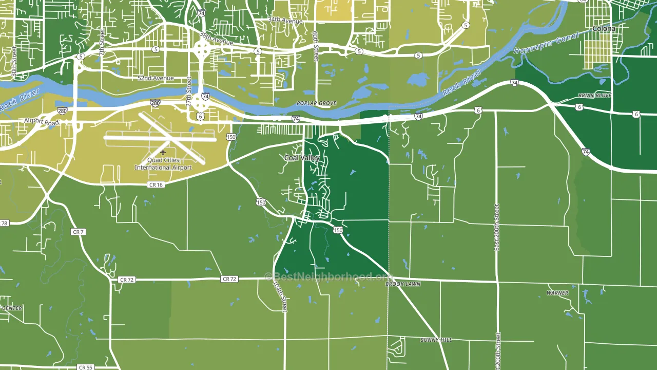61240, IL block-group voter-turnout map