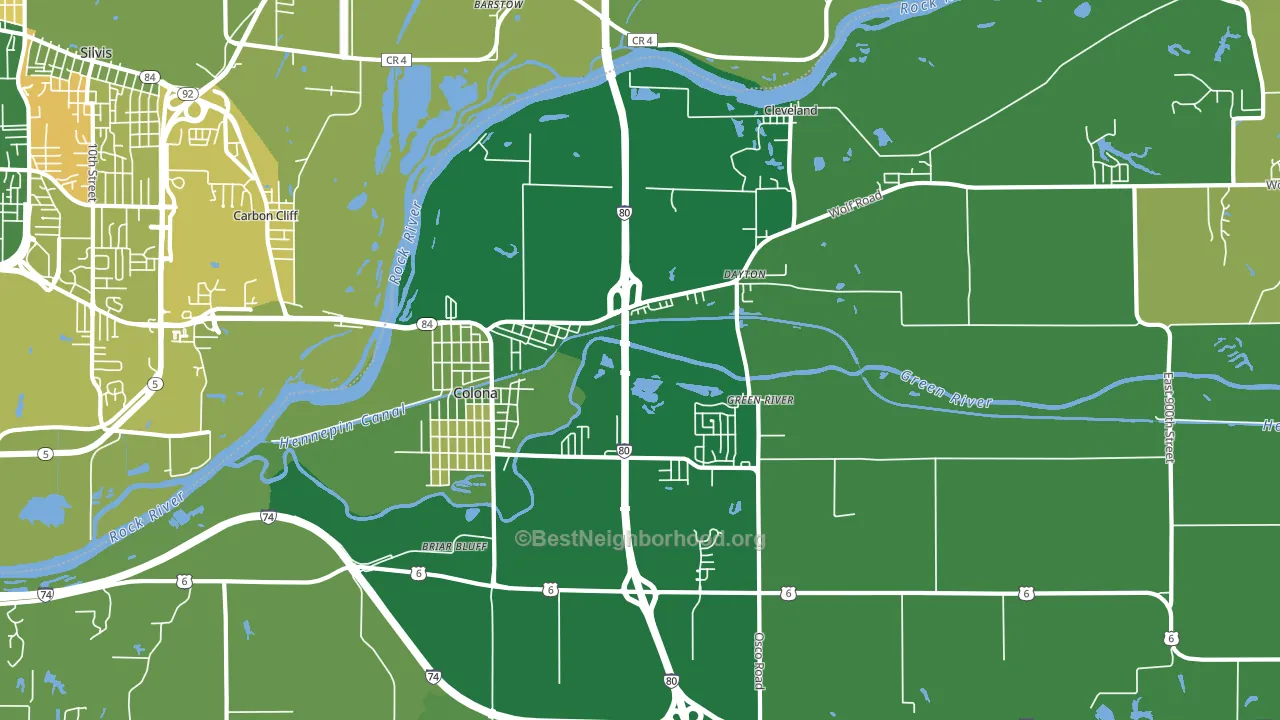 61241, IL block-group voter-turnout map
