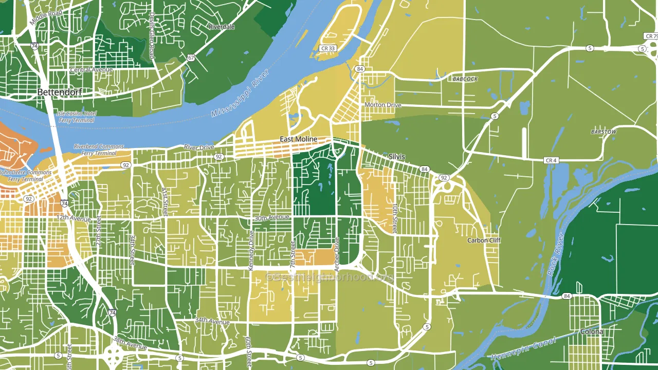 61244, IL block-group voter-turnout map