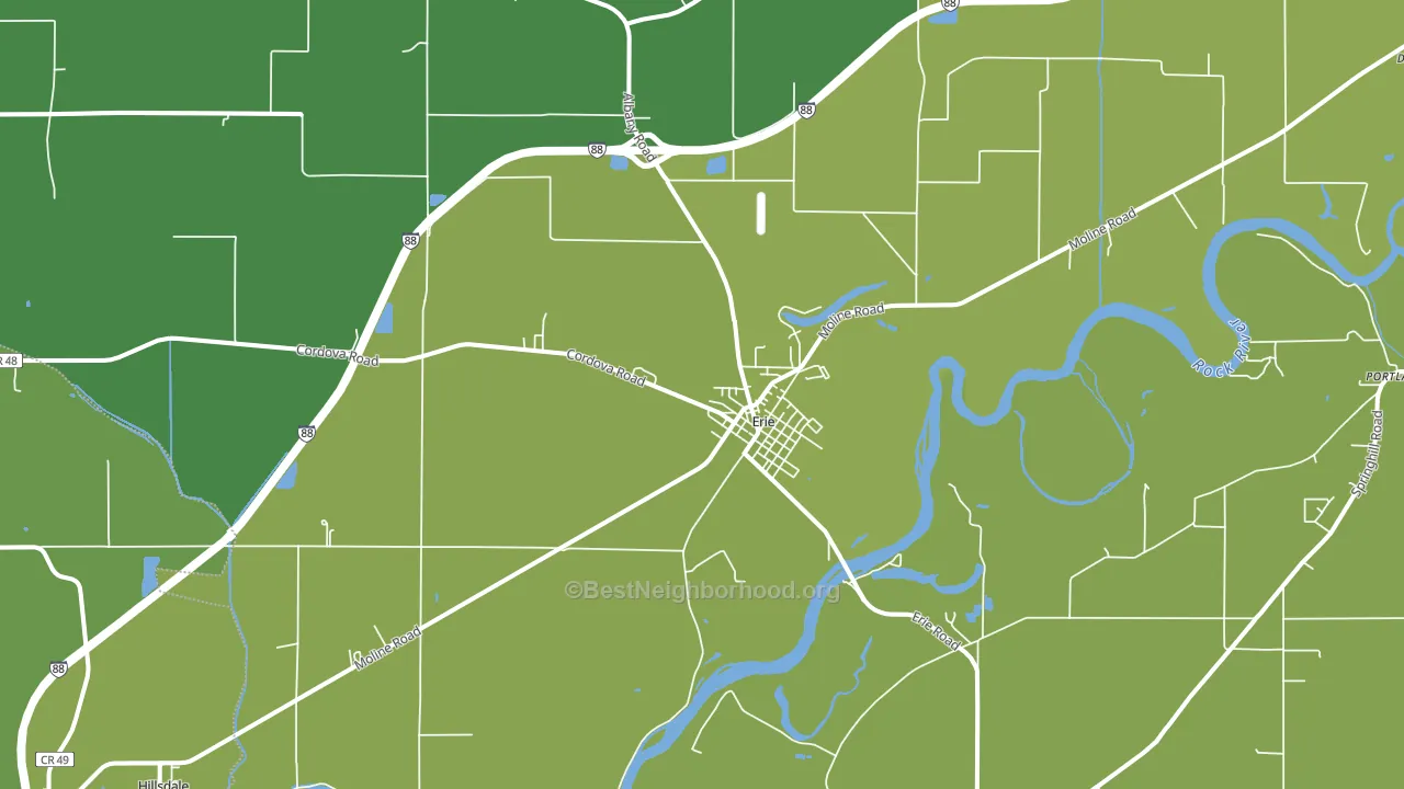 61250, IL block-group voter-turnout map