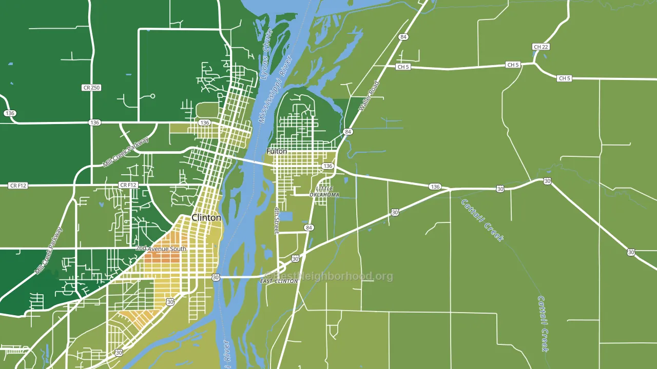 61252, IL block-group voter-turnout map