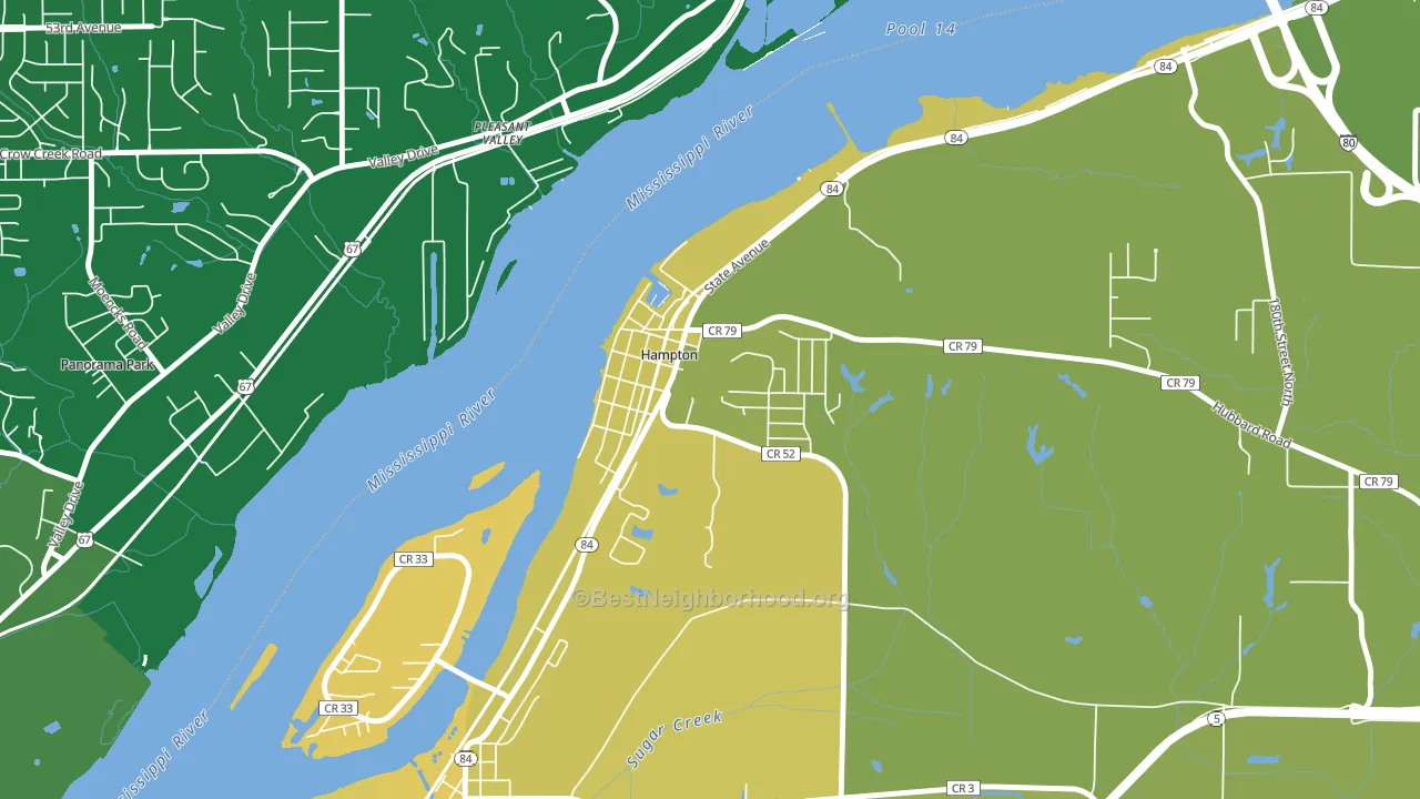 61256, IL block-group voter-turnout map