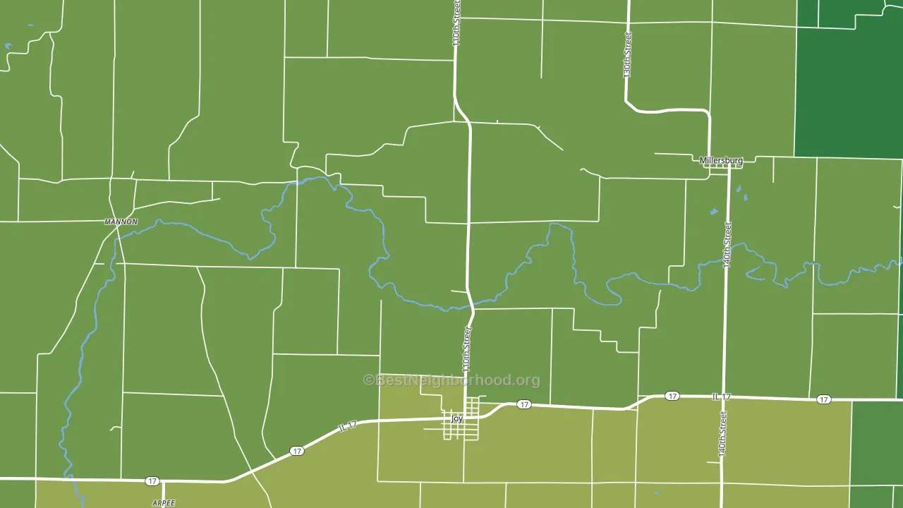61260, IL block-group voter-turnout map