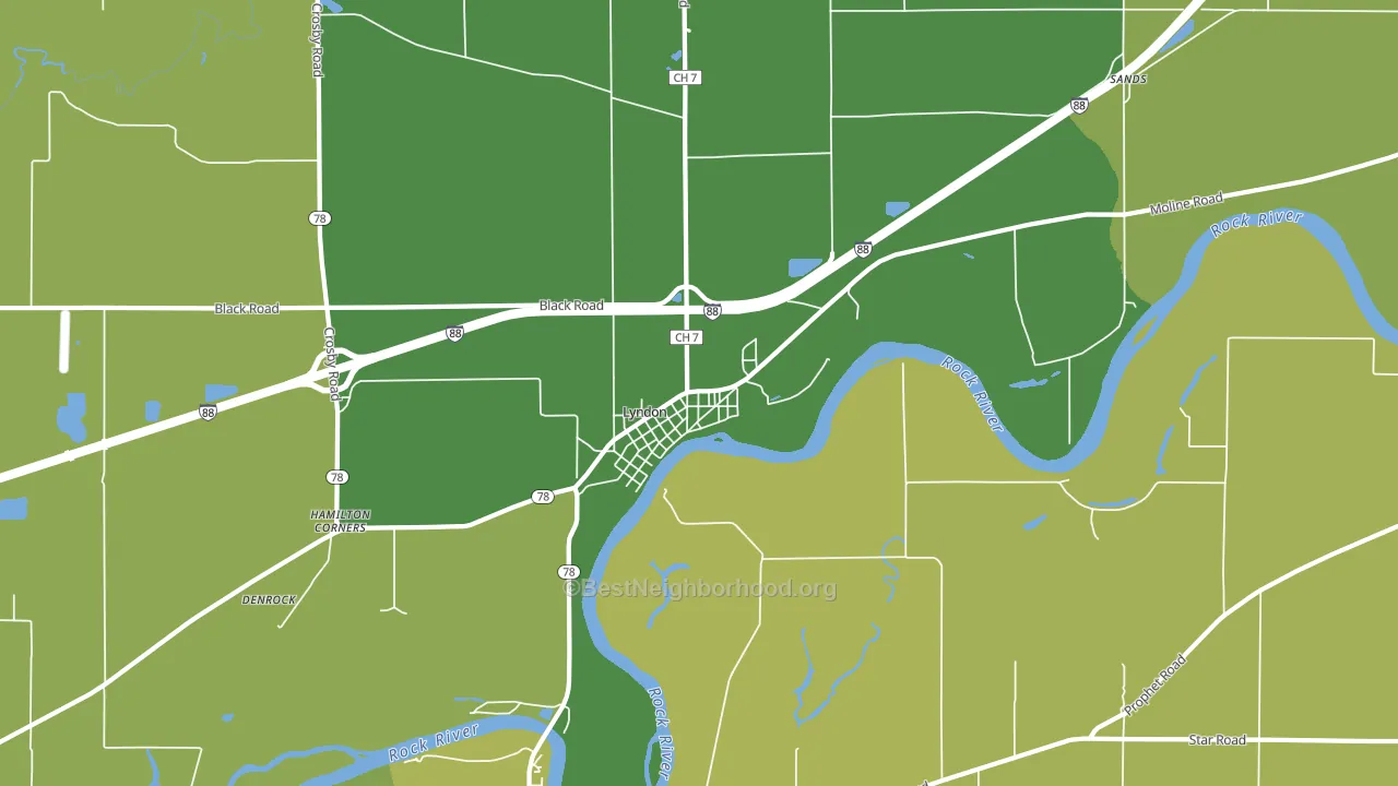 61261, IL block-group voter-turnout map
