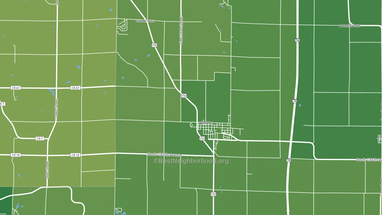 61273, IL block-group voter-turnout map