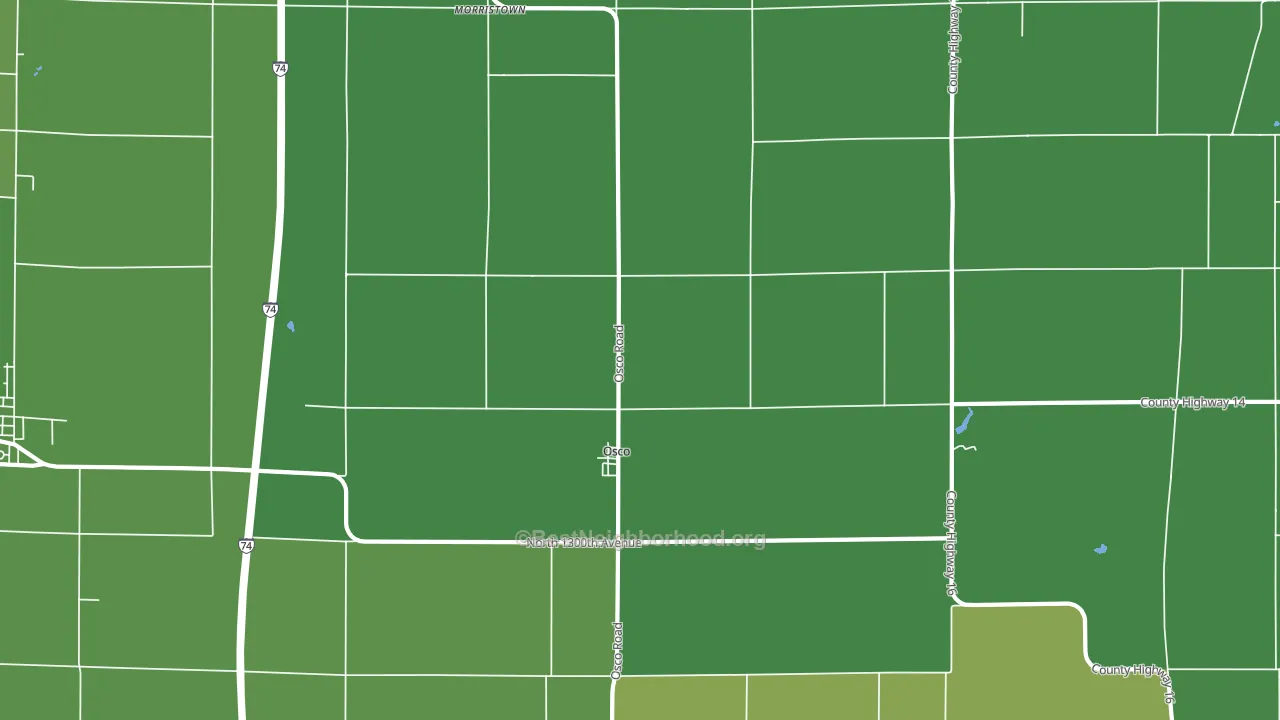 61274, IL block-group voter-turnout map