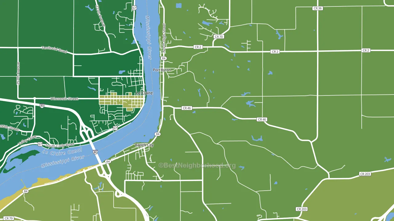 61275, IL block-group voter-turnout map
