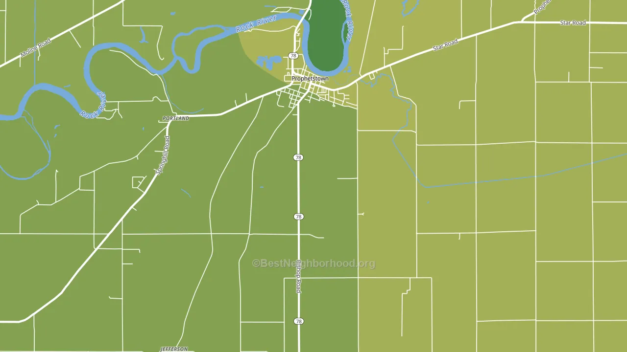 61277, IL block-group voter-turnout map