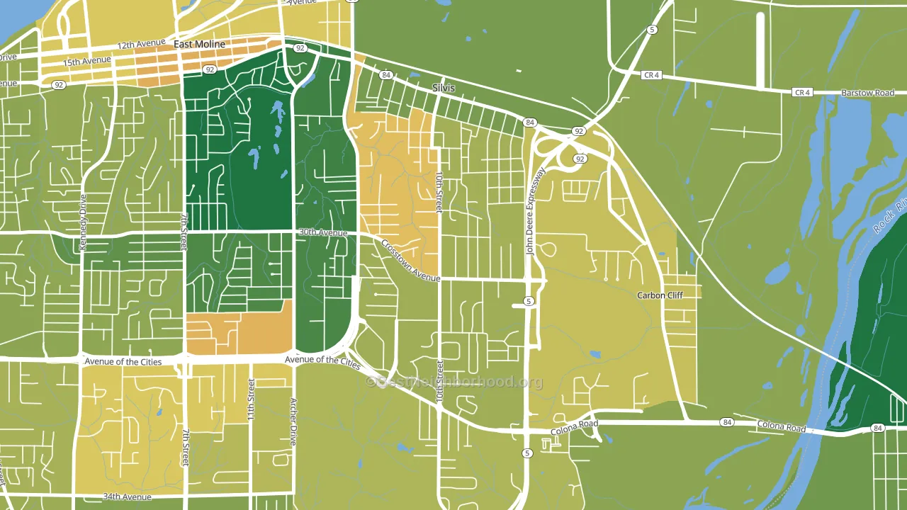 61282, IL block-group voter-turnout map