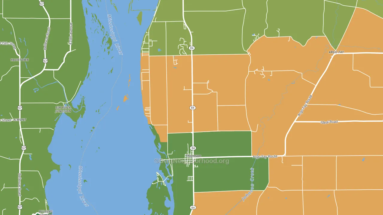 61285, IL block-group voter-turnout map