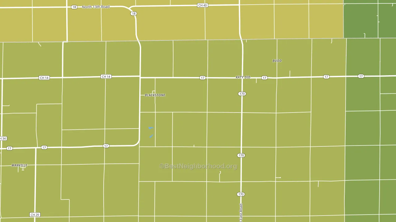 61313, IL block-group voter-turnout map