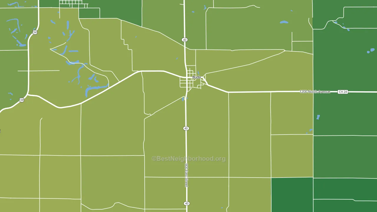 61314, IL block-group voter-turnout map