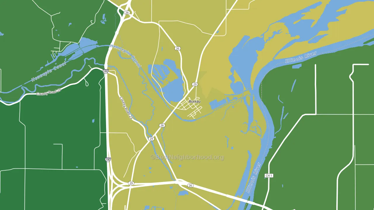 61315, IL block-group voter-turnout map