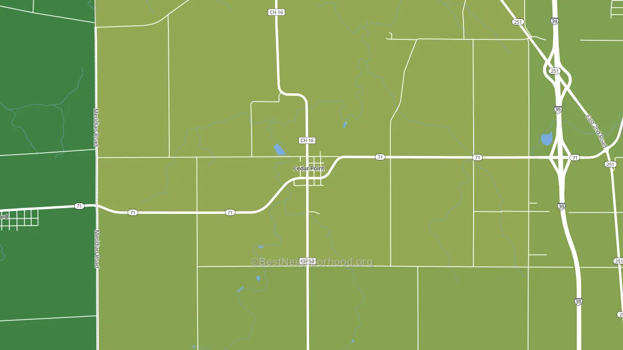 61316, IL block-group voter-turnout map