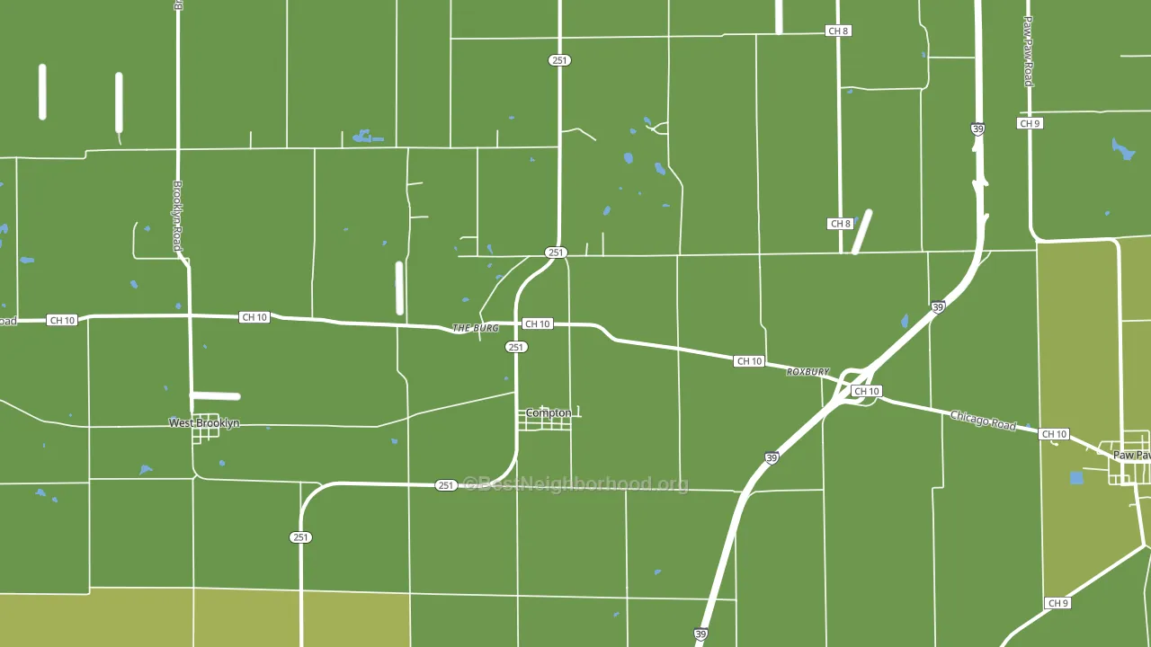 61318, IL block-group voter-turnout map