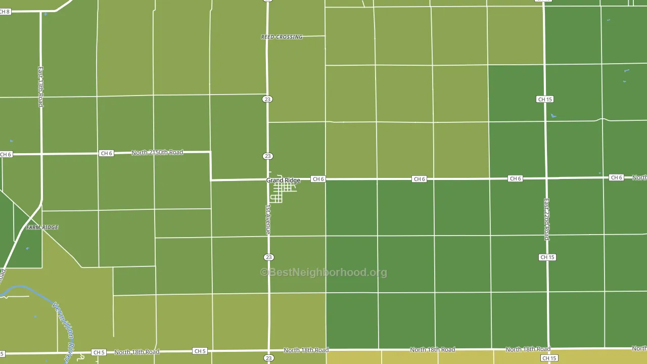 61325, IL block-group voter-turnout map