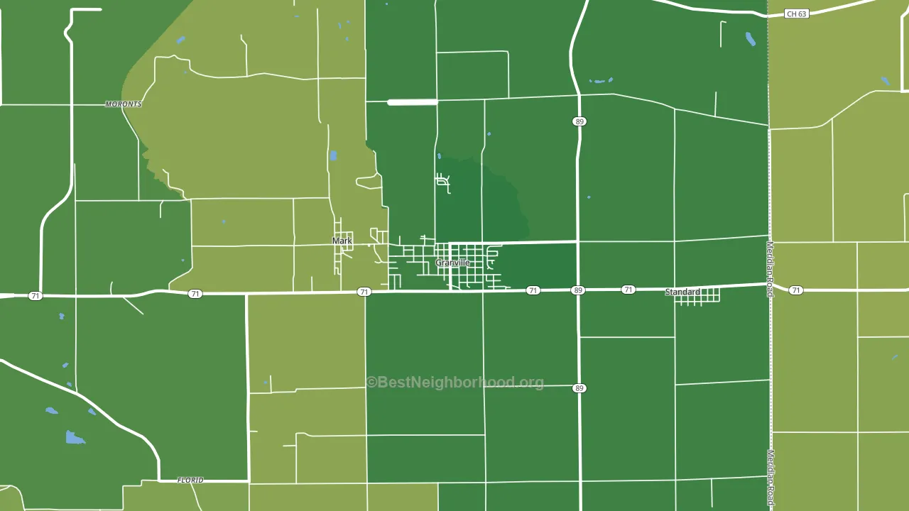 61326, IL block-group voter-turnout map