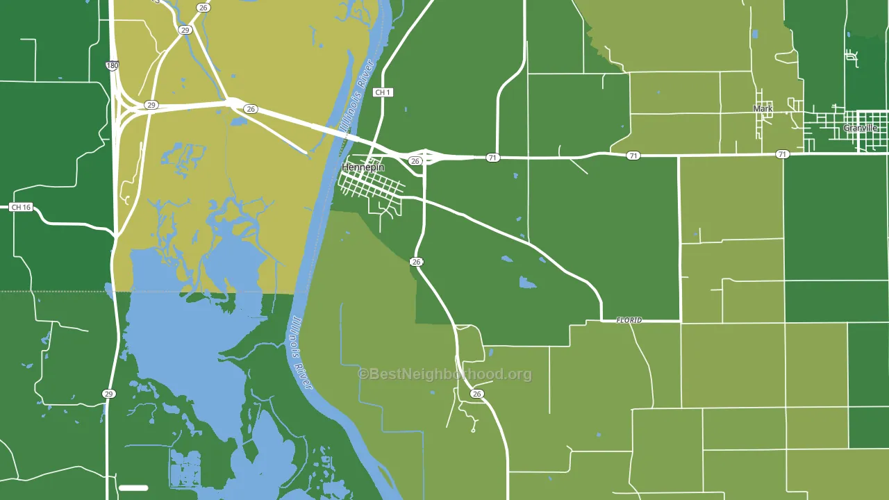 61327, IL block-group voter-turnout map